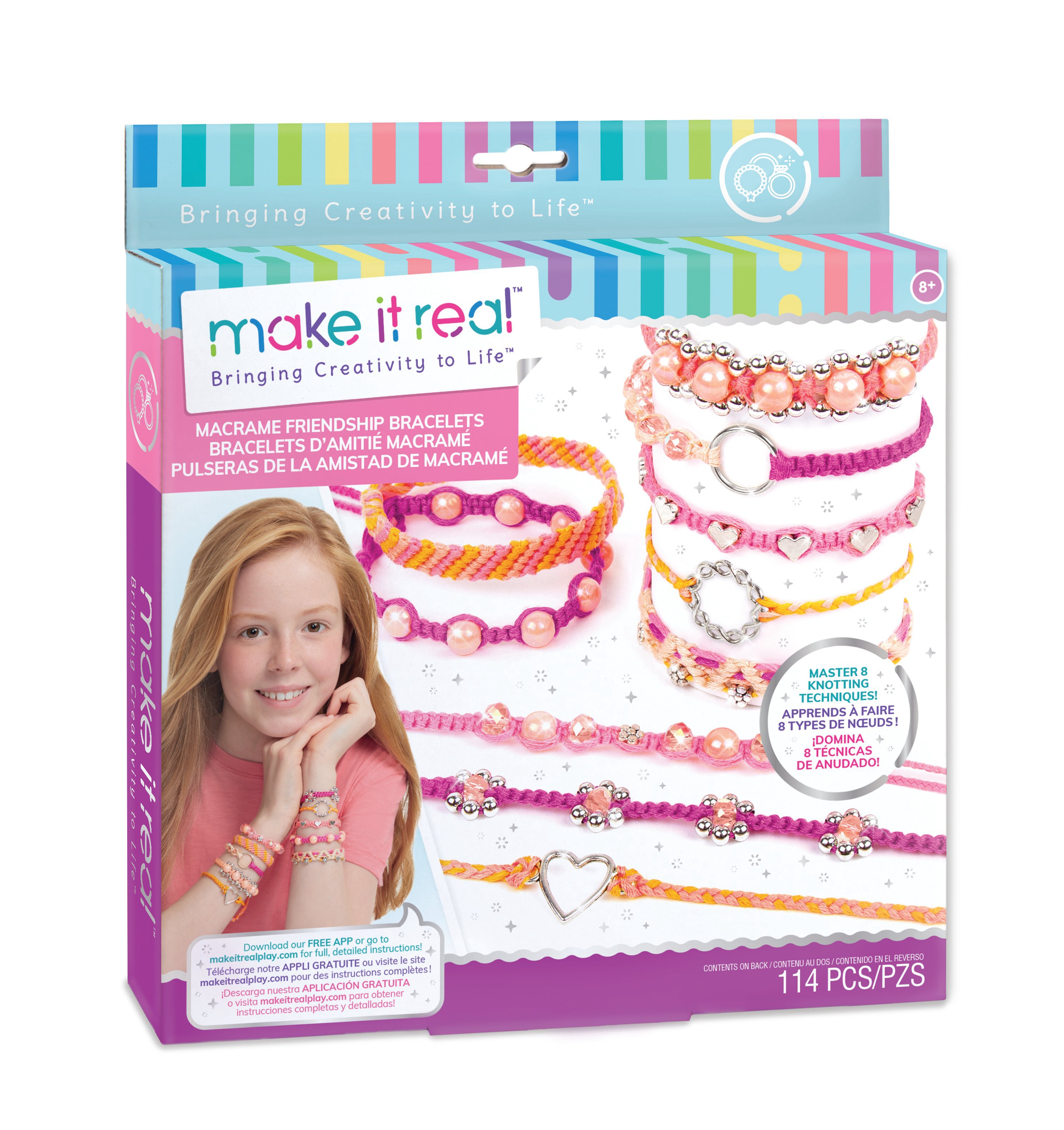 MAKE IT REAL Pintos apyrankės „Macrame“