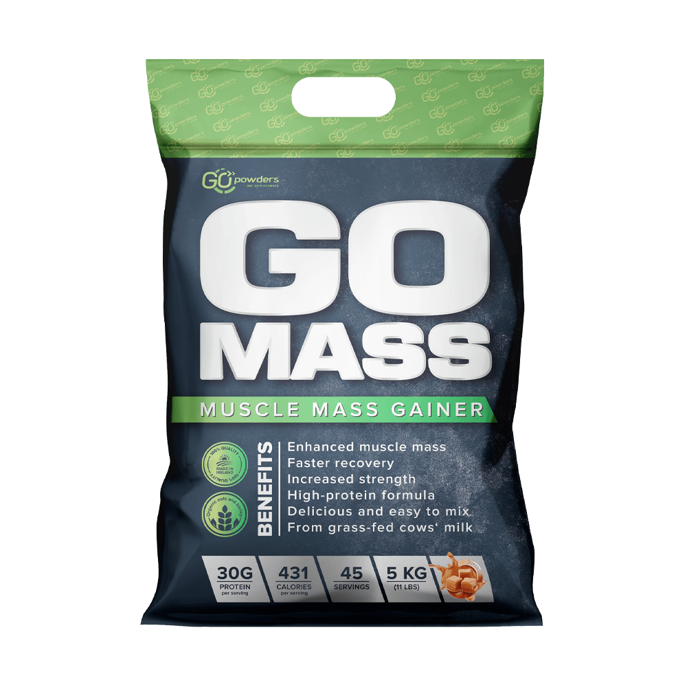 GO POWDERS GO MASS GAINERIS Masės augimo proteino kokteilis Karamelės skonio, 5 kg
