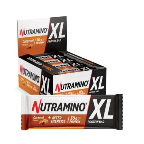 Nutramino XL Proteino Batonėliai 16 x 74g Karamelės skonio