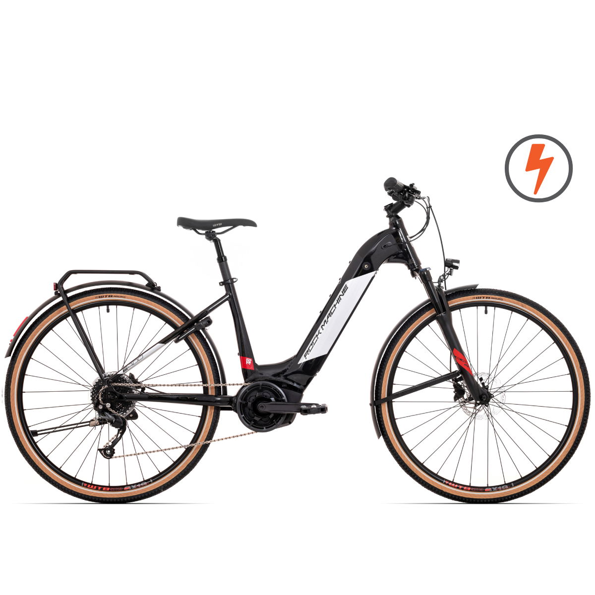 Elektrinis dviratis Rock Machine Crossride e400B, 29", juodas