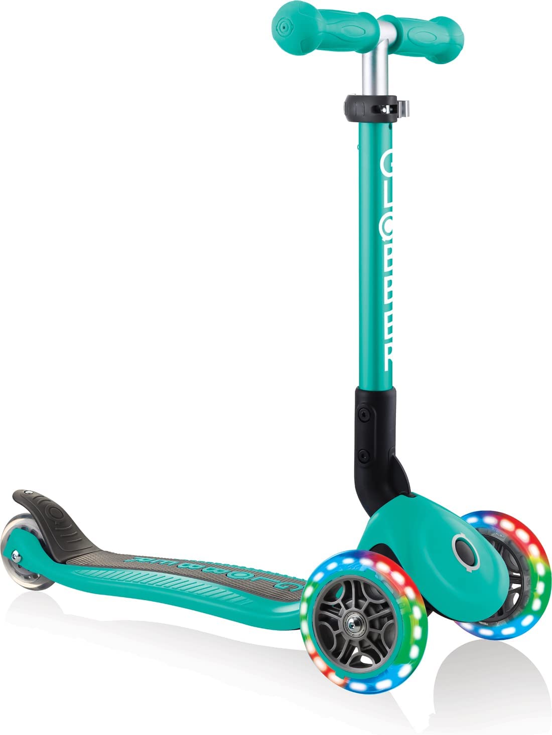 Paspirtukas Globber Junior Foldable Lights, žalias