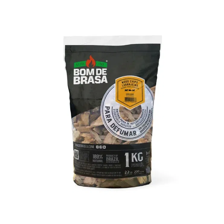 Apelsino medžio rūkymo drožlės BOM DE BRASA, 1 kg