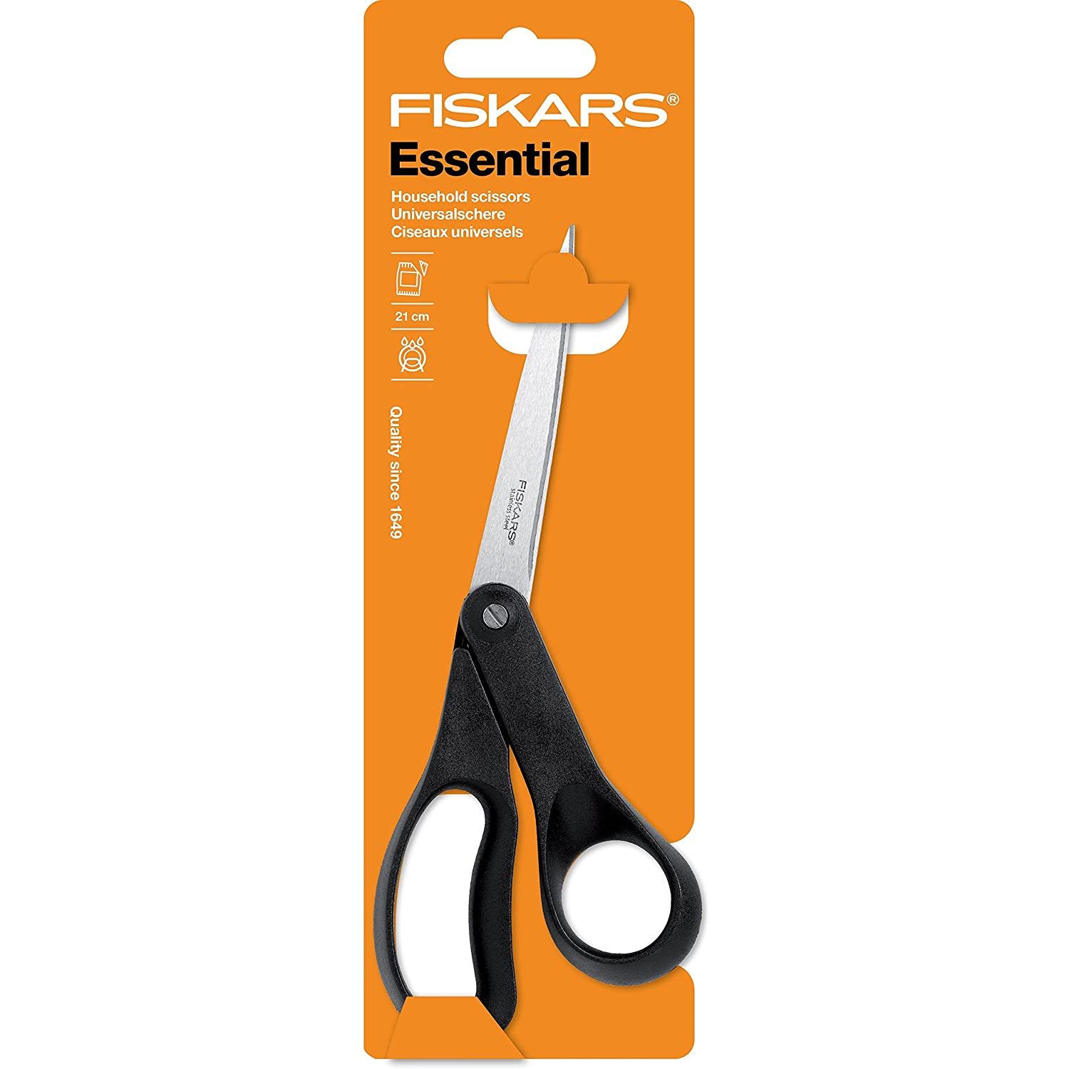 Virtuvinės žirklės FISKARS Essential, 21 cm