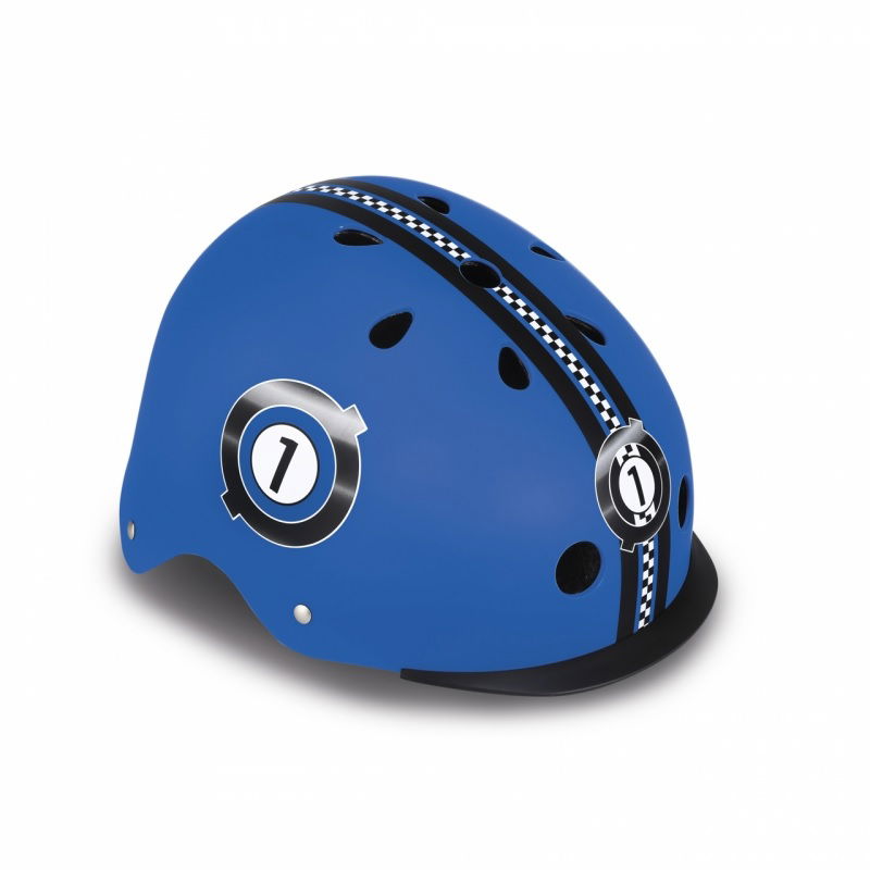 Šalmas Globber Elite Lights Racing, 507-300, mėlynas