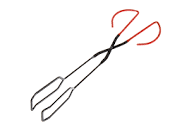Žnyplės kepsninėms MUSTANG, 38 cm