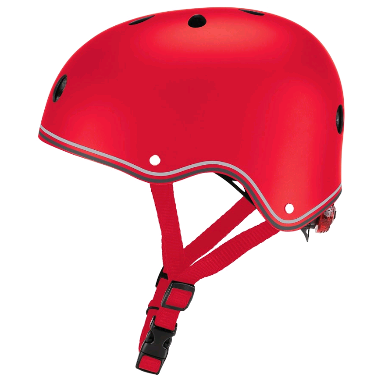 Šalmas Globber Primo Lights, XS/S (48-53 cm), raudonas