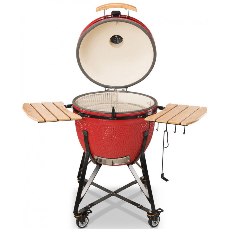 Keraminė kepsninė KAMADO BONO Grande 23, 59 cm, raudonos sp."