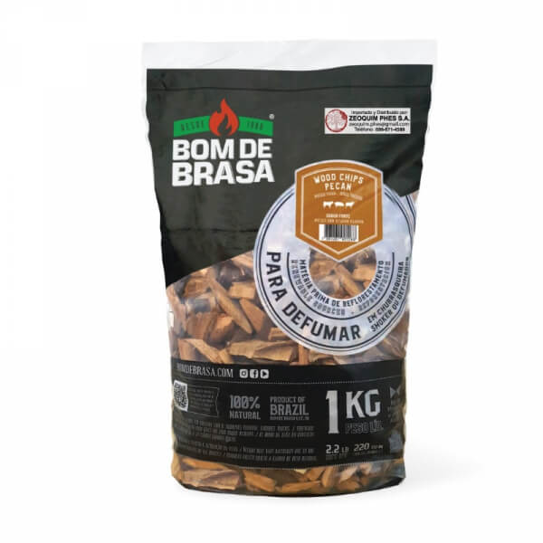 Pekano medžio rūkymo drožlės BOM DE BRASA, 1 kg