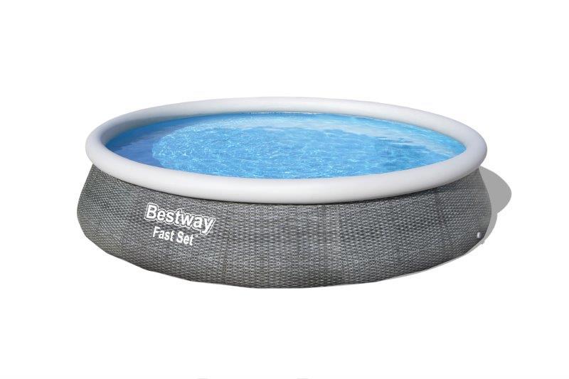 Pripučiamas baseinas su filtru BESTWAY FAST SET RATTAN, 396 x 84 cm