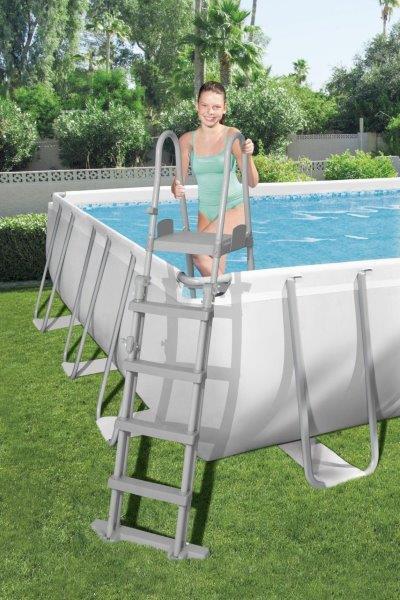 Surenkamas baseinas su filtru BESTWAY POWER STEEL RECTANGULAR 56475, 732 x 366 x 132 cm