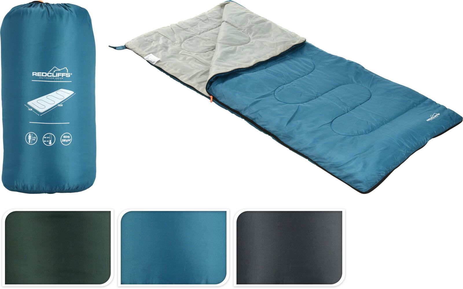 Miegmaišis ENVELOPPE, 180 x 74 cm, įvairios sp., 10℃/20℃