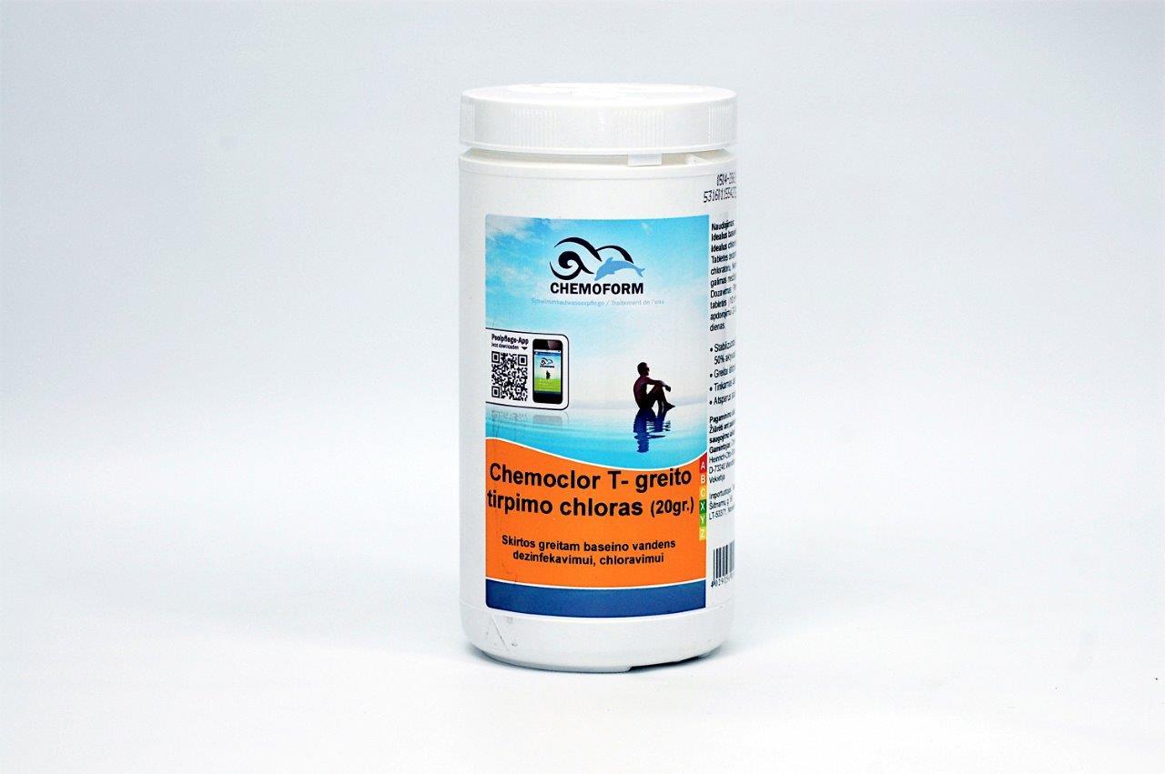 Greitai tirpstantis chloras 20g tabletėmis, 1 kg