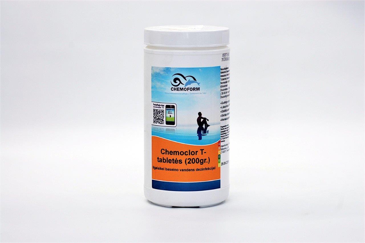 Lėtai tirpstantis chloras 200g tabletėmis, 1 kg