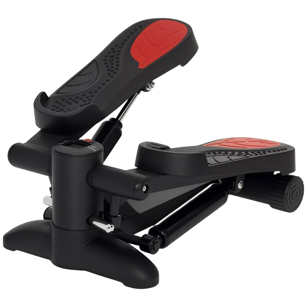 Mini Stepperis | Treniruoklis su LCD Ekranu, Fitneso Stepperis Kojoms, Iki 100 kg, Juodas