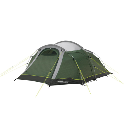 Outwell Earth 4 Plus Four Room Tunnel Tent for 4 Persons, Green | Outwell|111485
