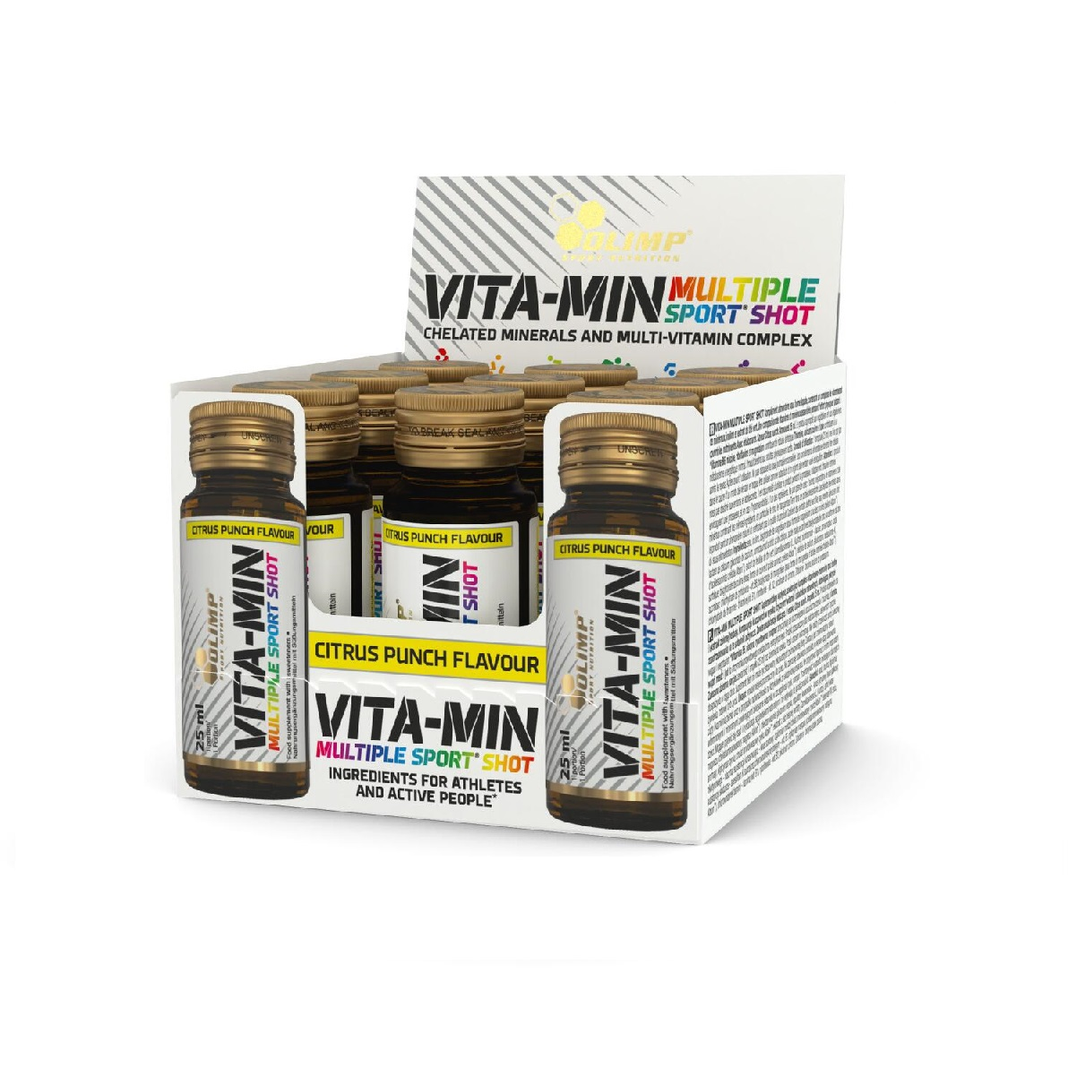 Vitaminų ir mineralų kompleksas Olimp Vita-Min Multiple Sport shot  9x25ml Citrusų skonio