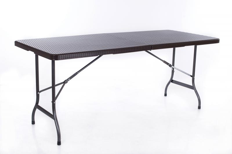 Rotango dizaino sulankstomas stalas 180x72 cm