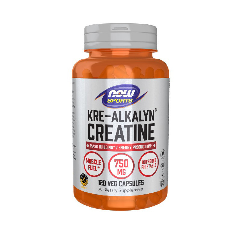 NOW Kre-Alkalyn (R) Creatine 750mg 120 Kapsulių