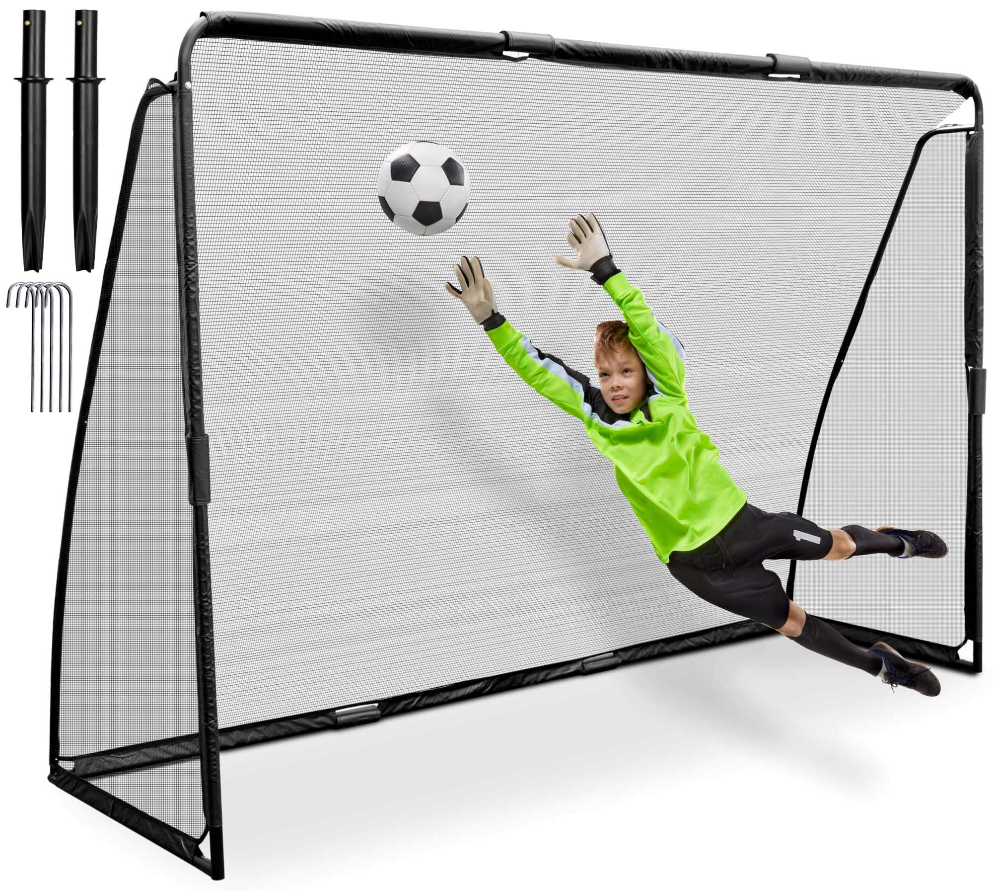 Futbolo vartai 300 X 200 cm GALMA juodi