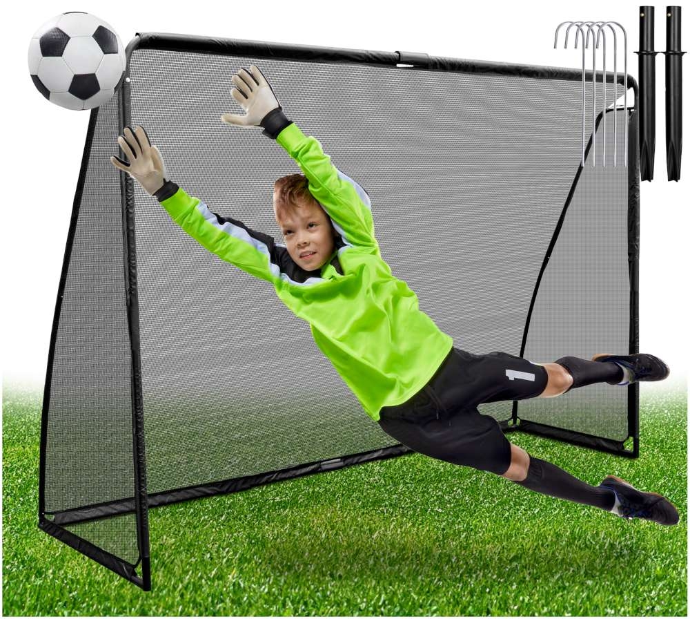 Futbolo vartai 180 X 120 cm FORTE juodi