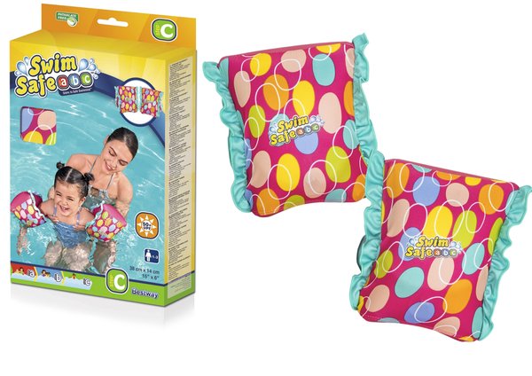 Pripučiamos plaukiojimo rankovės BESTWAY Swim Safe AQUASTAR FABRIC ARMBANDS, S/M dydžio