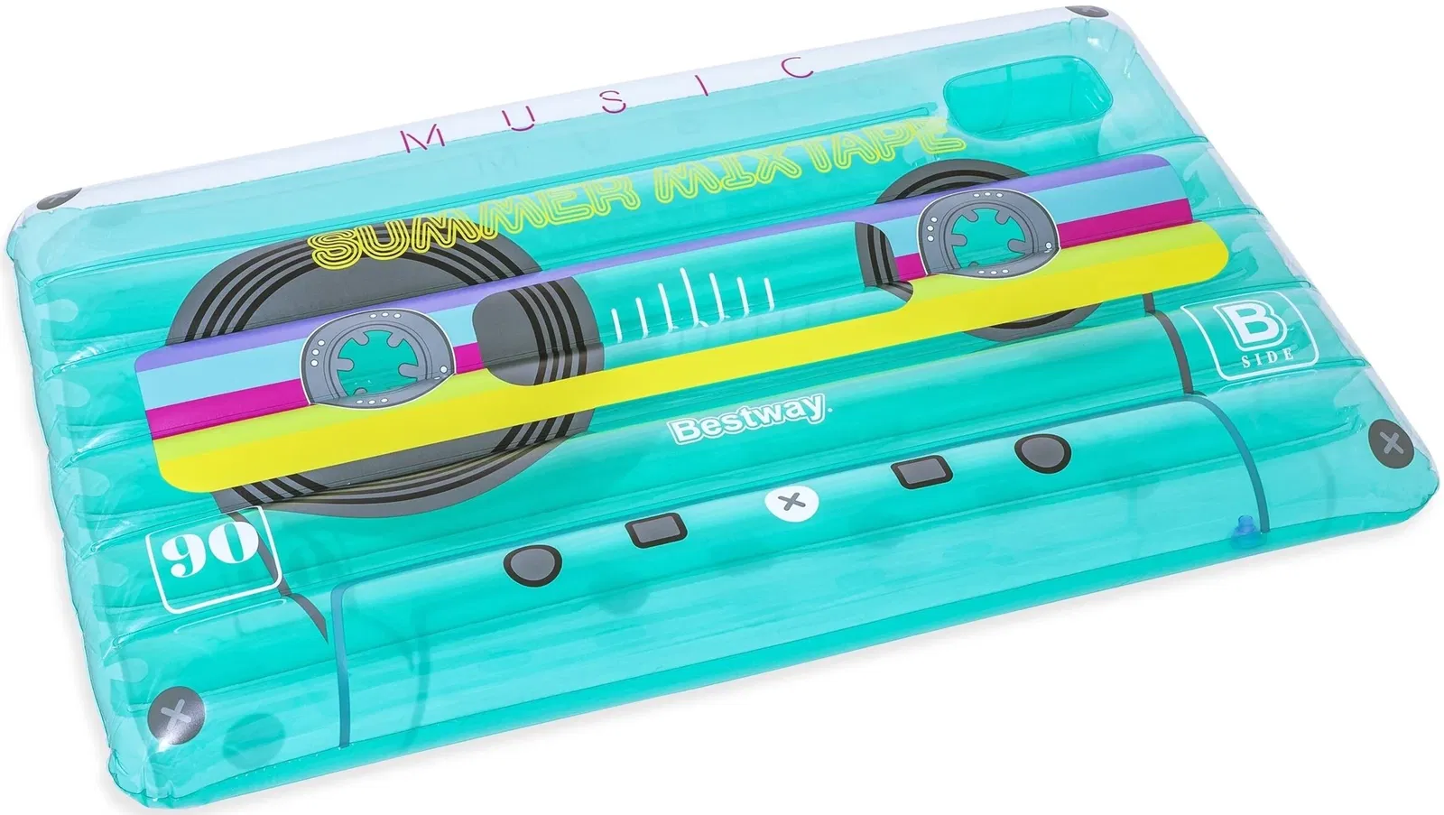 Pripučiamas vandens čiužinys BESTWAY Retro Beats Pool Float, 174 x 117 cm