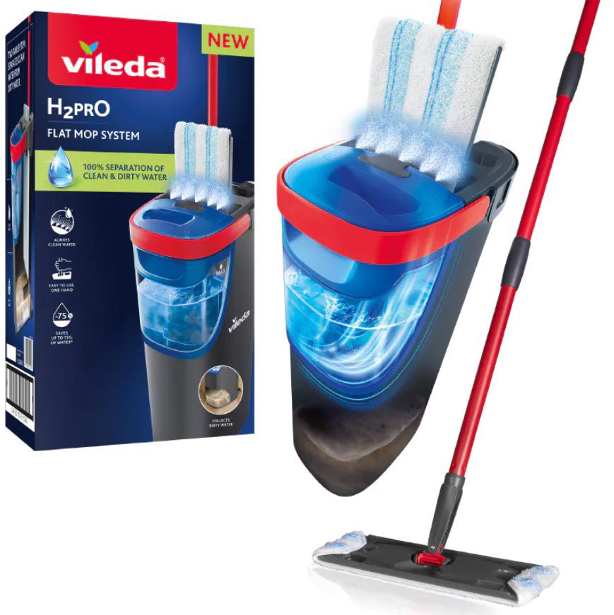 Plokščias šluota Vileda H2prO