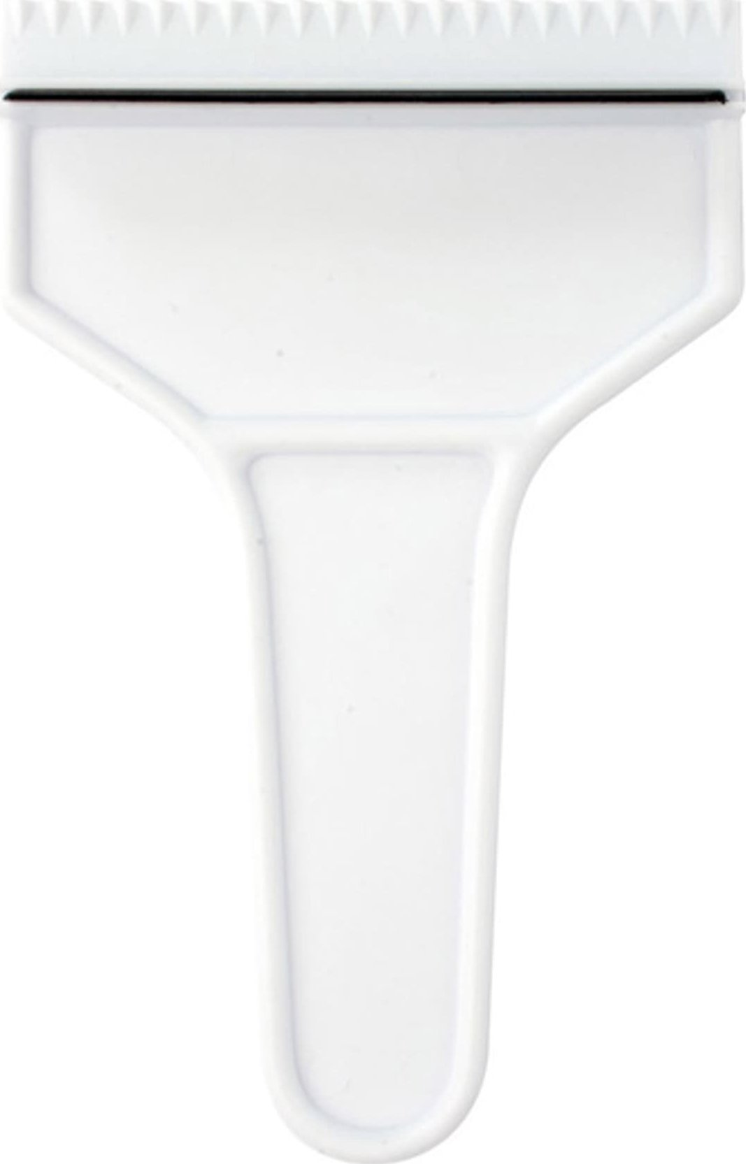 LED glass scratcher white, plastic, with rubber pulley