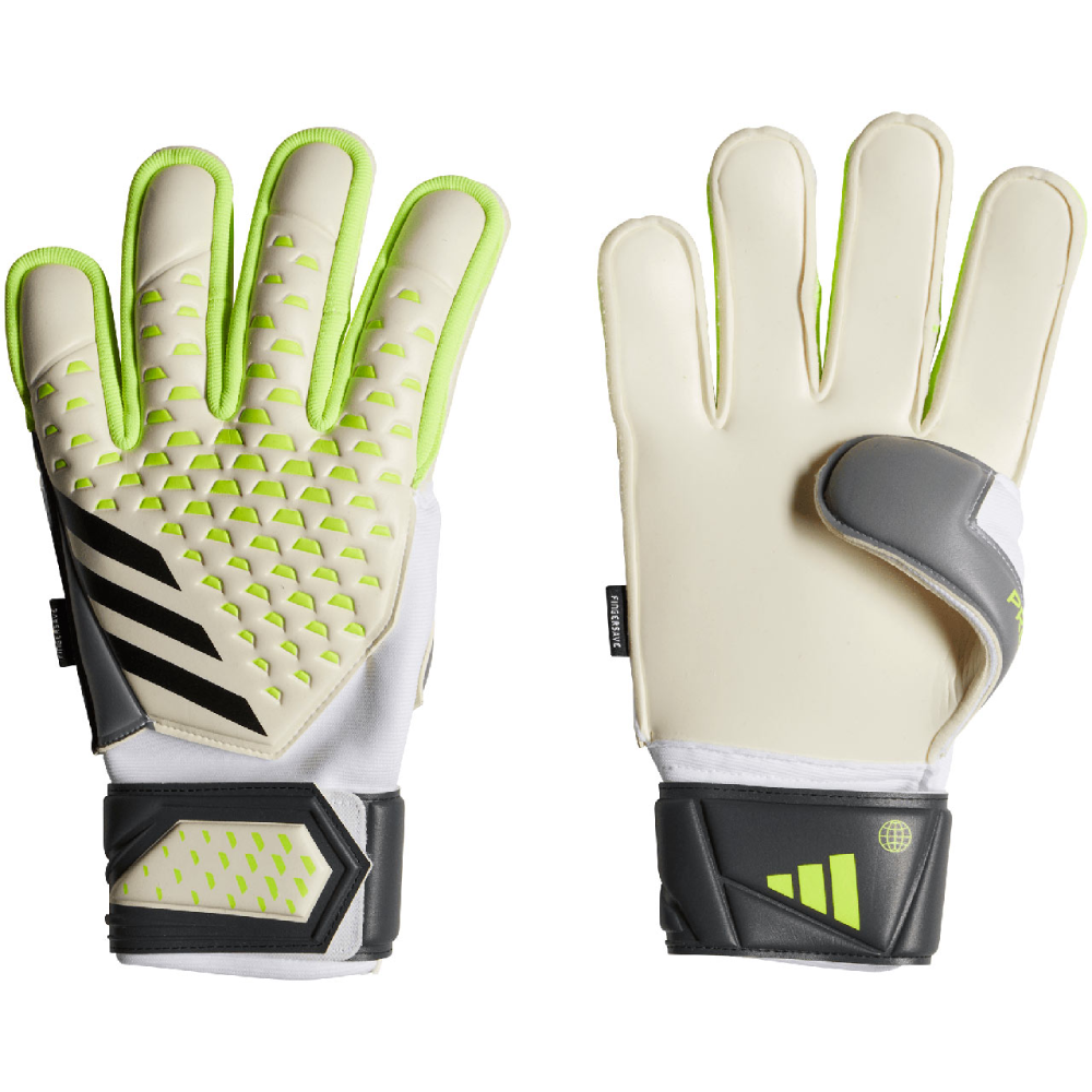 Varininko Pirštinės "Adidas Predator Match Fingersave" Baltos Ir Žalios Spalvos IA0877