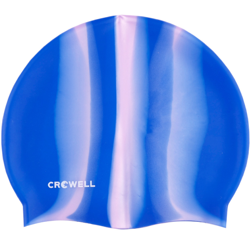 Maudymosi Kepuraitė Silikoninė Crowell Multi Flame Mėlynai Rožinė col.06