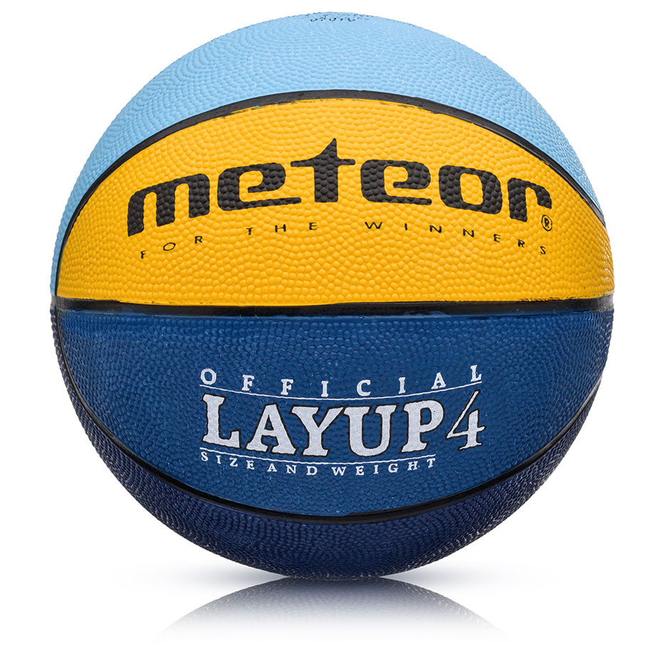 Krepšinio Kamuolys Meteor LayUp 4 Geltona-Mėlyna 07079