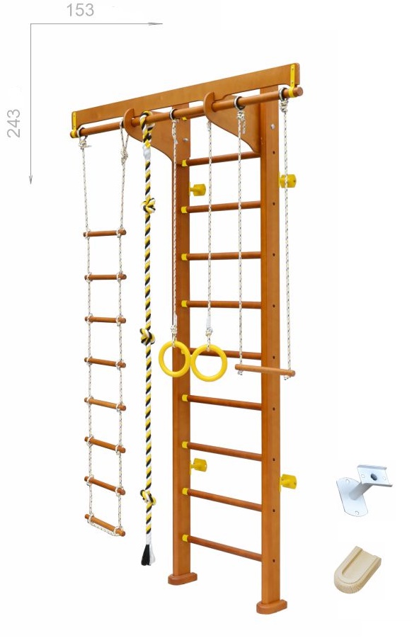 Medinė švediška gimnastikos sienelė SANRO D224 243x153cm