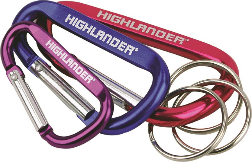 Karabinų ir žiedų rinkinys Highlander, 3 vnt.