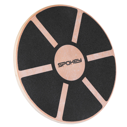 Spokey BALANCE BOARD Wooden platform, Non-slip surface, 110 kg, Black/brown