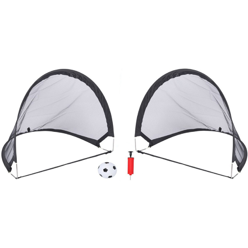 2 Futbolo Tikslų Rinkinys Pop Up + Priedai 80x60x60cm Dunlop 100982