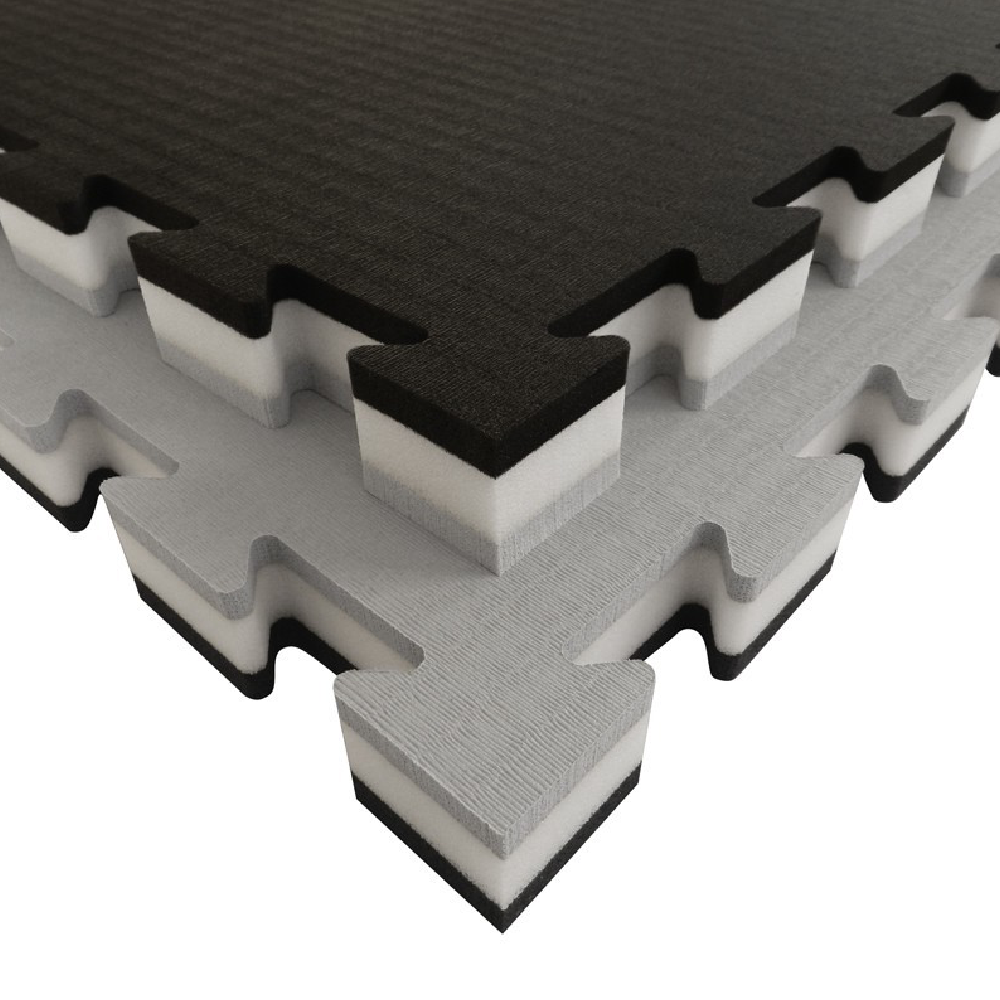 Grindų Danga Tatami J40L-50 Pilka Balta Juoda 50x50x4,0 Tankis 80/30 kg/m³