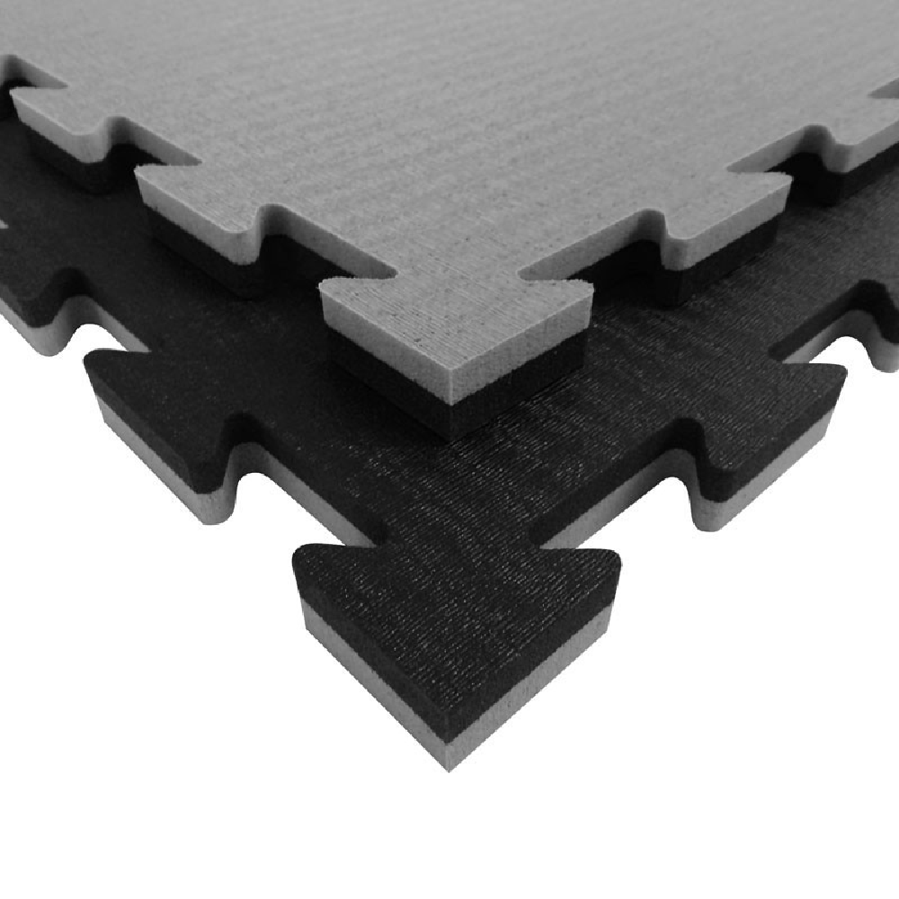 Grindų Danga Tatami K20L Juoda Pilka 100x100x2cm Tankis 80 kg/m³