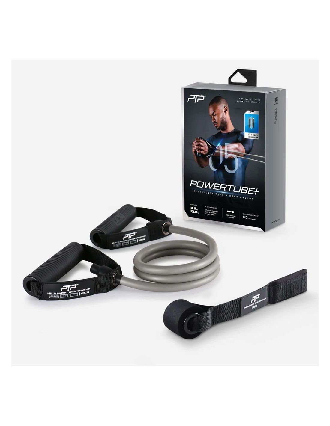 Pasipriešinimo guma su rankenomis PTP "POWERTUBE+ULTIMATE"