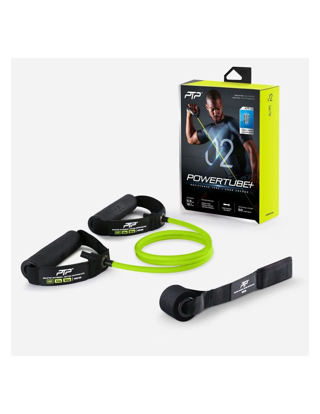 Pasipriešinimo guma su rankenomis PTP "POWERTUBE+LIGHT"