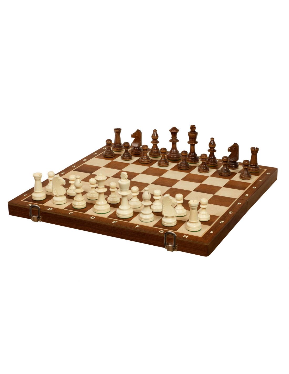 Mediniai šachmatai "TOURNAMENT No.5 Exclusive" (CHW18 ART SET SAPELE))