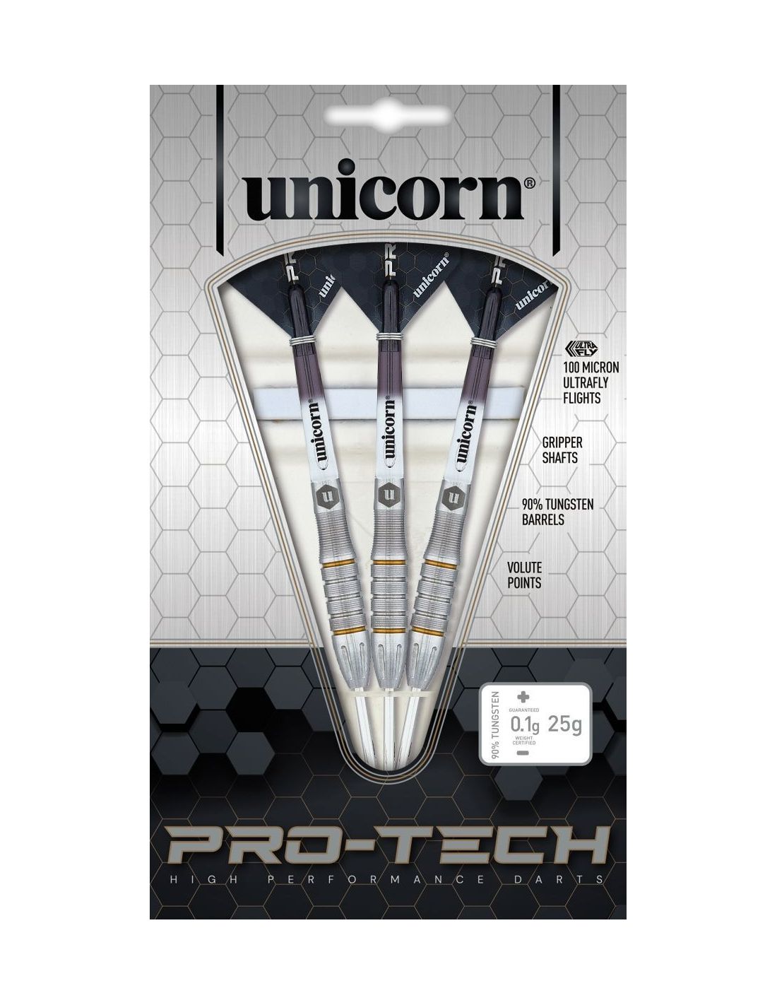 Strėlytės UNICORN "PRO-TECH STYLE 5 STEEL TIP DART SET - 90% TUNGSTEN"