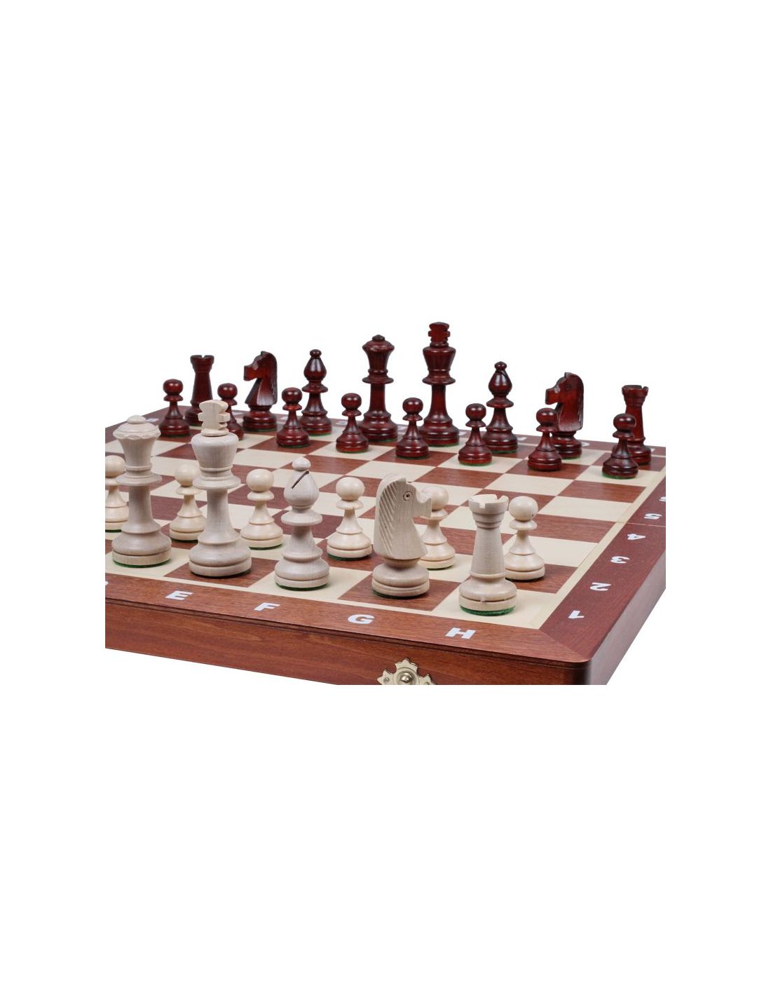 Mediniai šachmatai "TOURNAMENT No.6" (CH96 SET BROWN DQ)