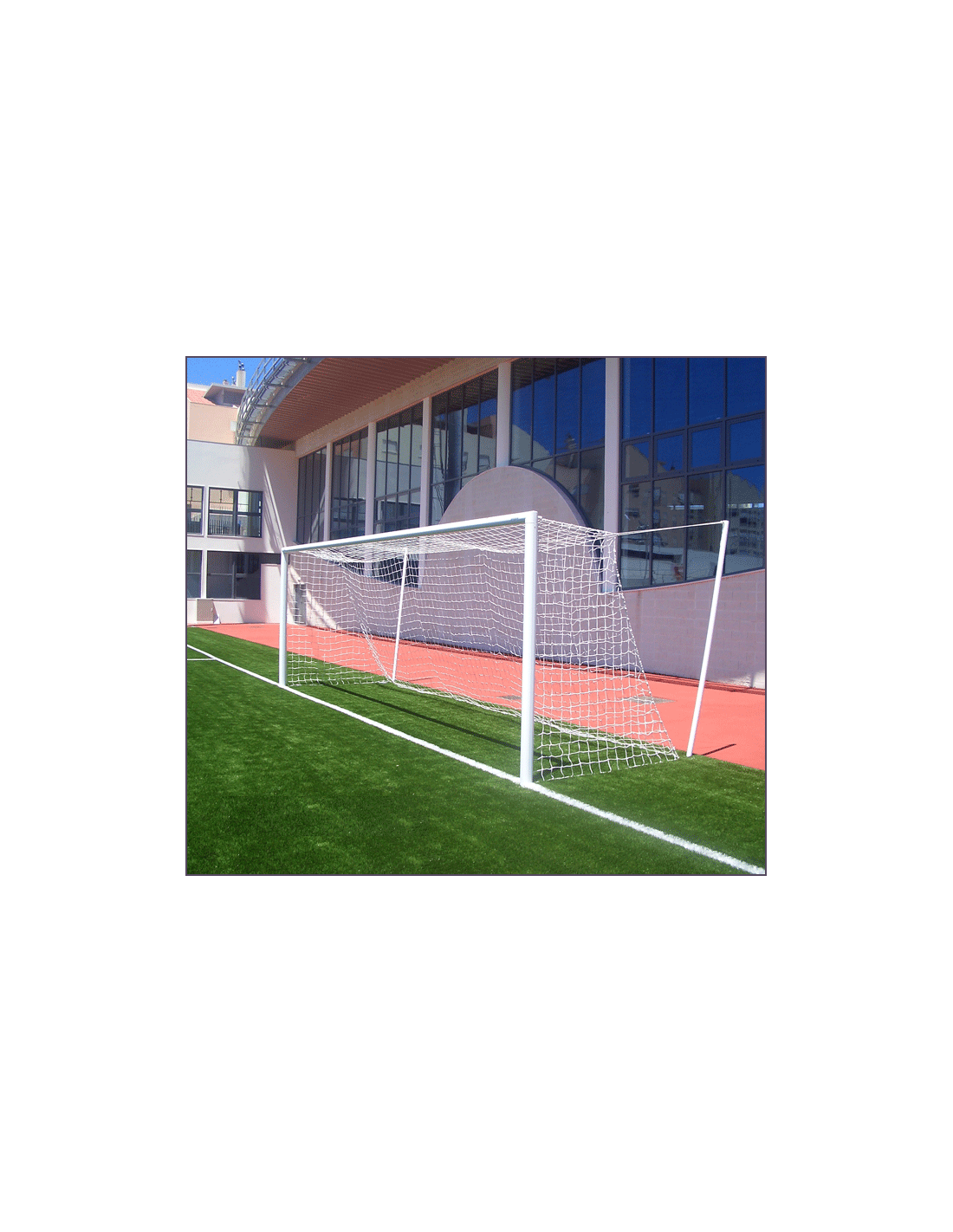 Standartiniai futbolo vartai Sportsystem (aliuminiai, įbetonuojami) 7,32x2,44m