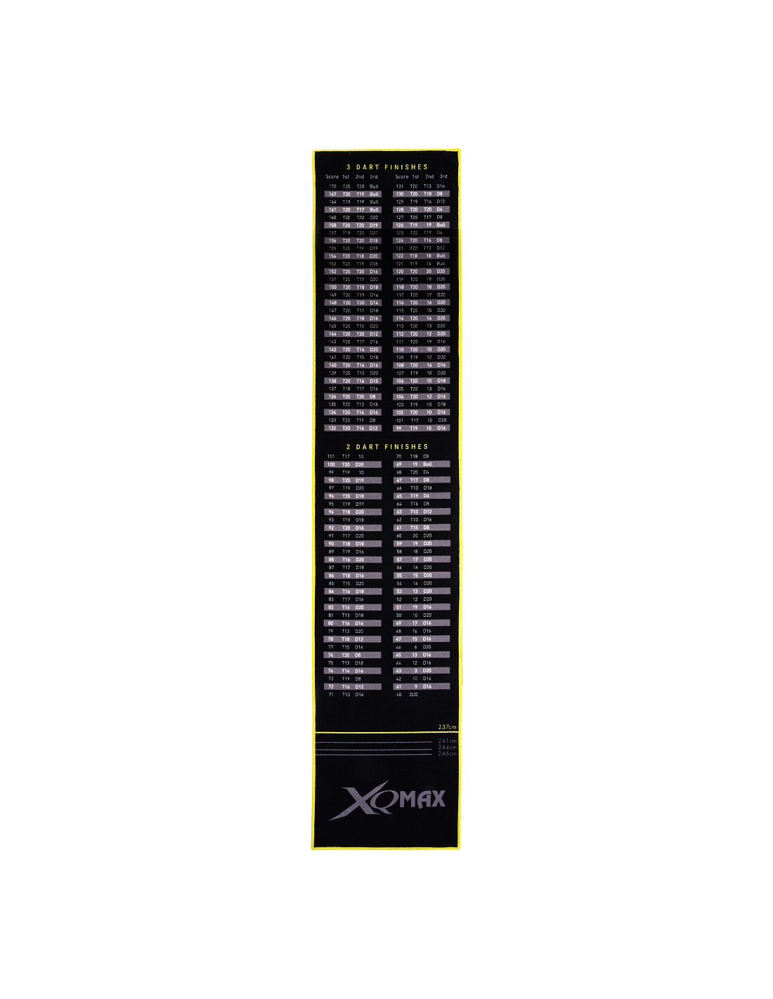 XQMax smiginio kilimėlis FINISHES BLACK LIME (285x60cm)