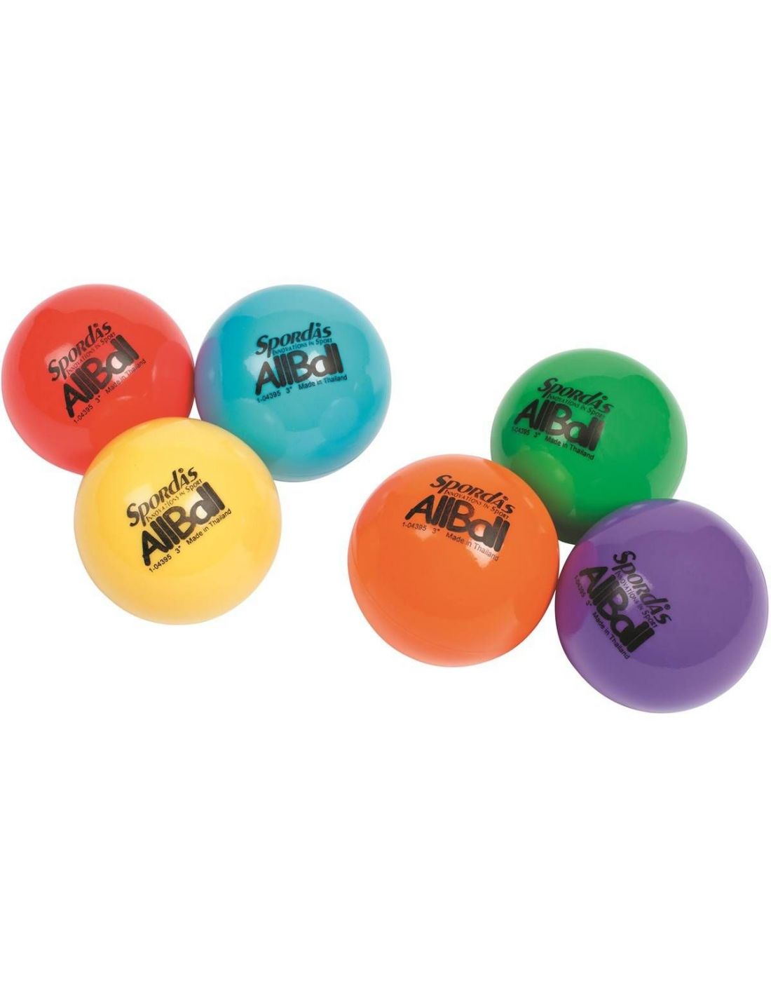 Žaidimų kamuolių komplektas SPORDAS "COLORED ALL BALLS" (6 vnt.)