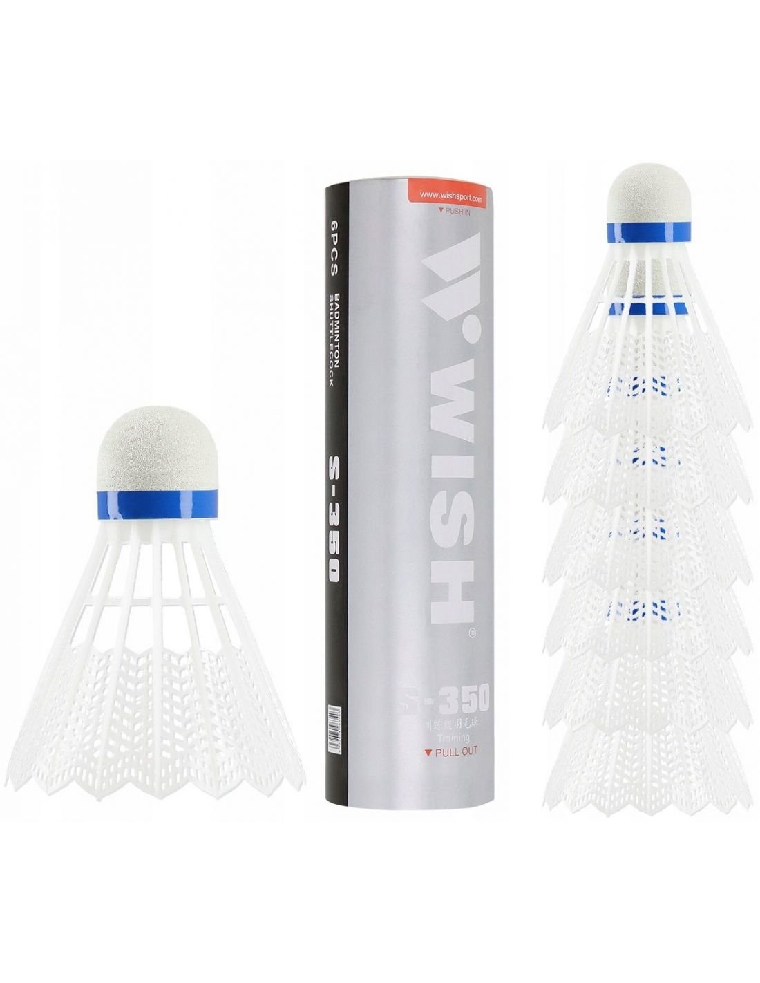 Badmintono skraidukai WISH S-350 (6 vnt.)