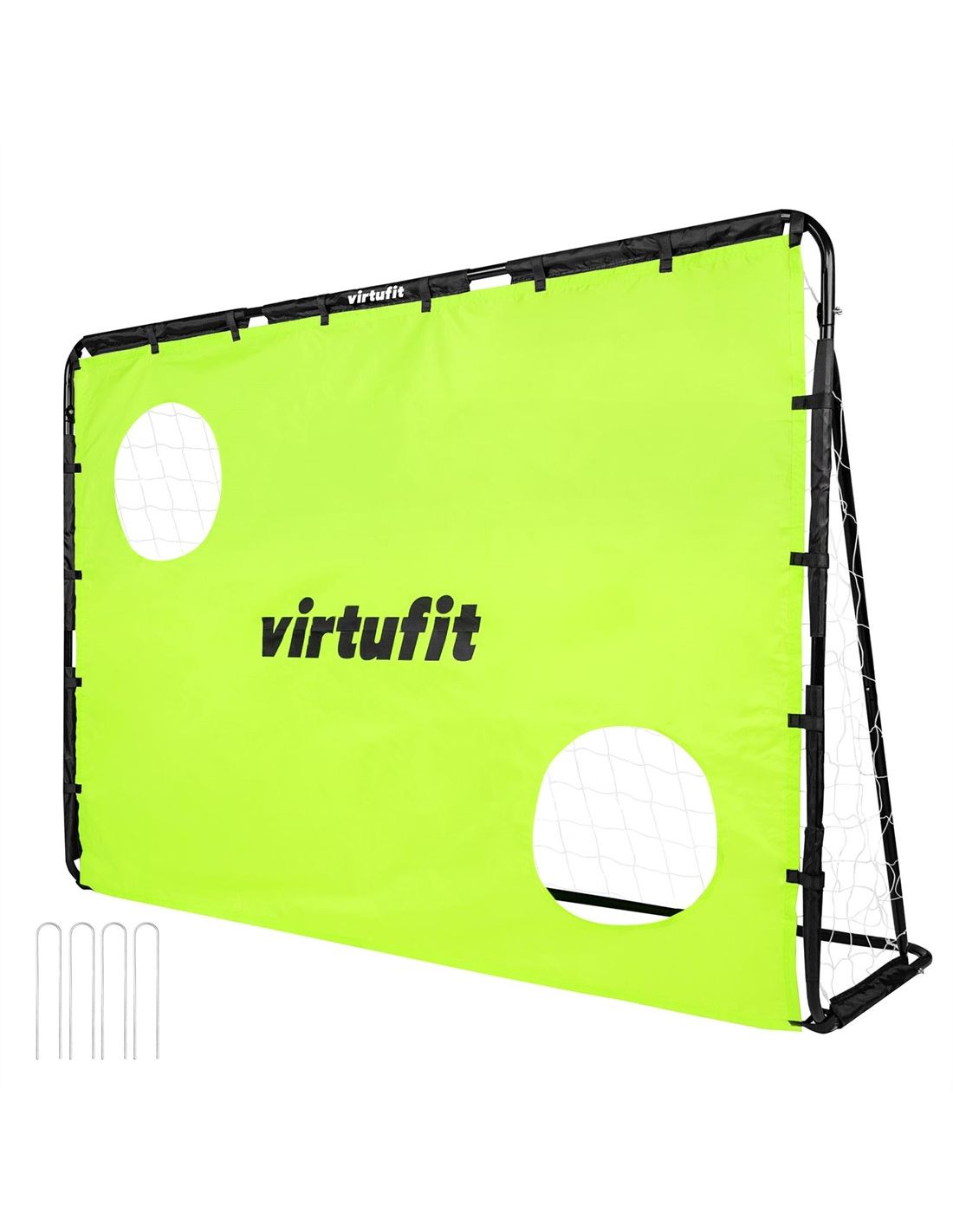 Mini futbolo vartai VIRTUFIT "GOAL WITH TARGET" 120x80x60cm
