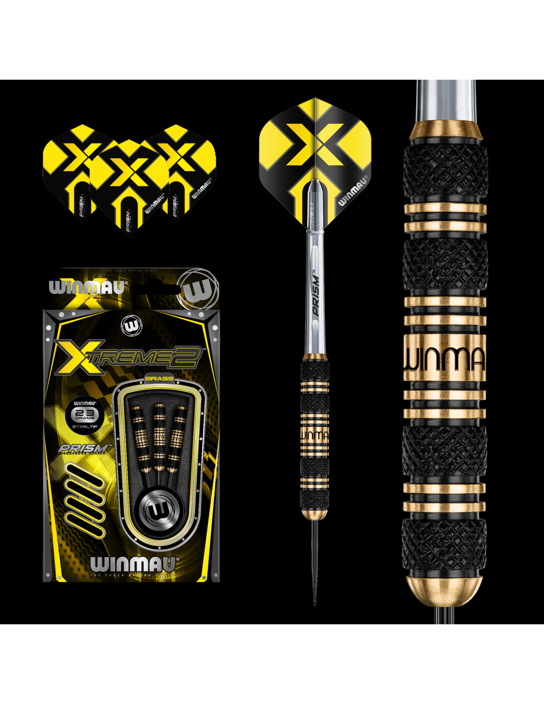 Winmau strėlytės "Extreme2 Brass" 23g