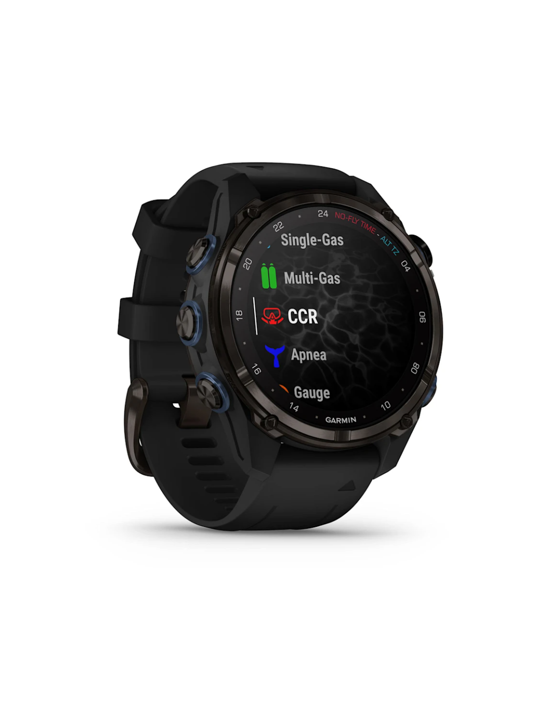 Descent™ Mk3i – 51 mm Tamsiai pilkas, DLC titanas, su juodu silikoniniu dirželiu