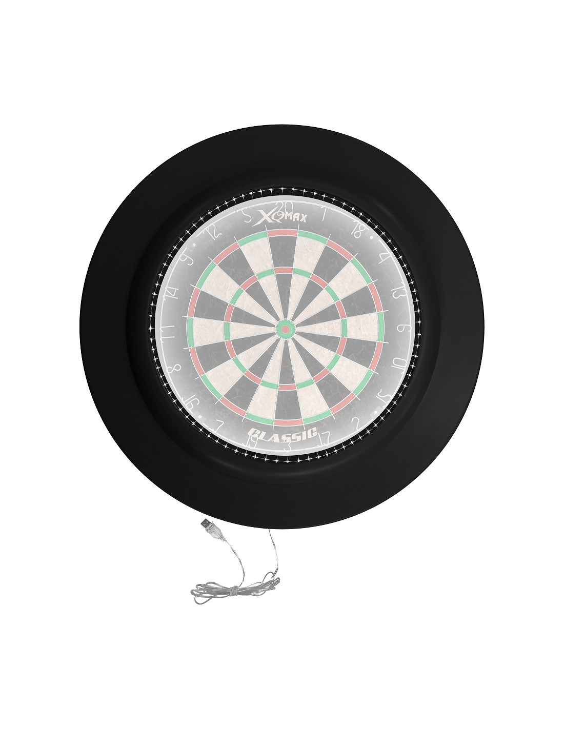 Smiginio taikinio apsauga su apšvietimu XQmax "LED PU DARTS SURROUND" (jauda)